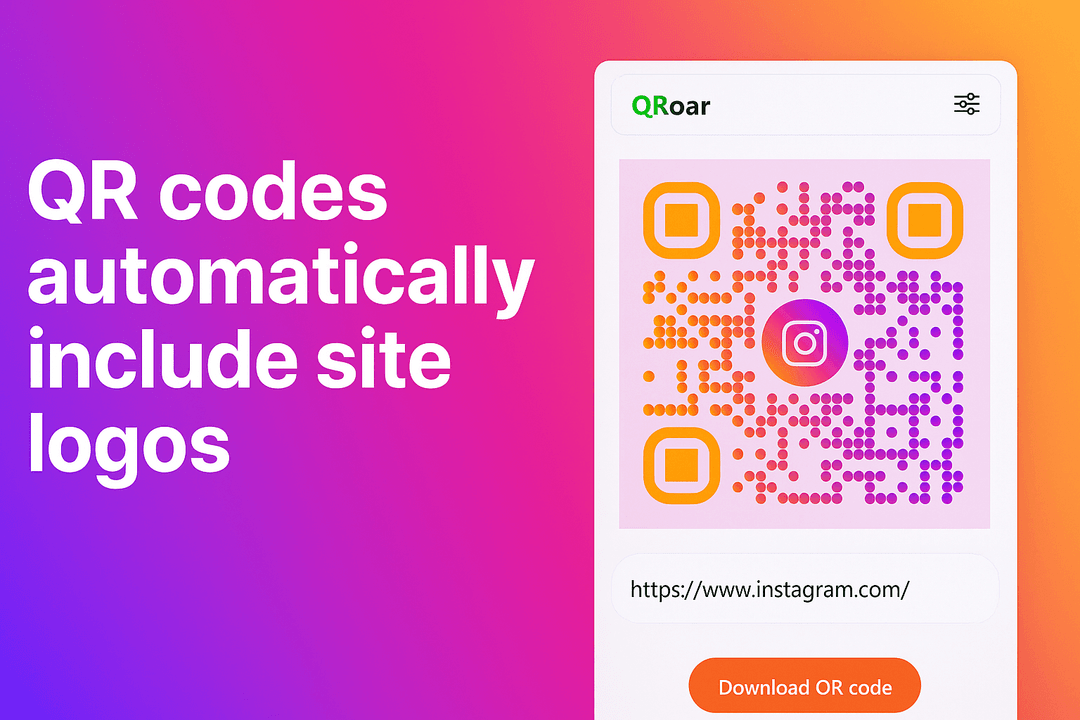 QR code generator with logo in middle automatically